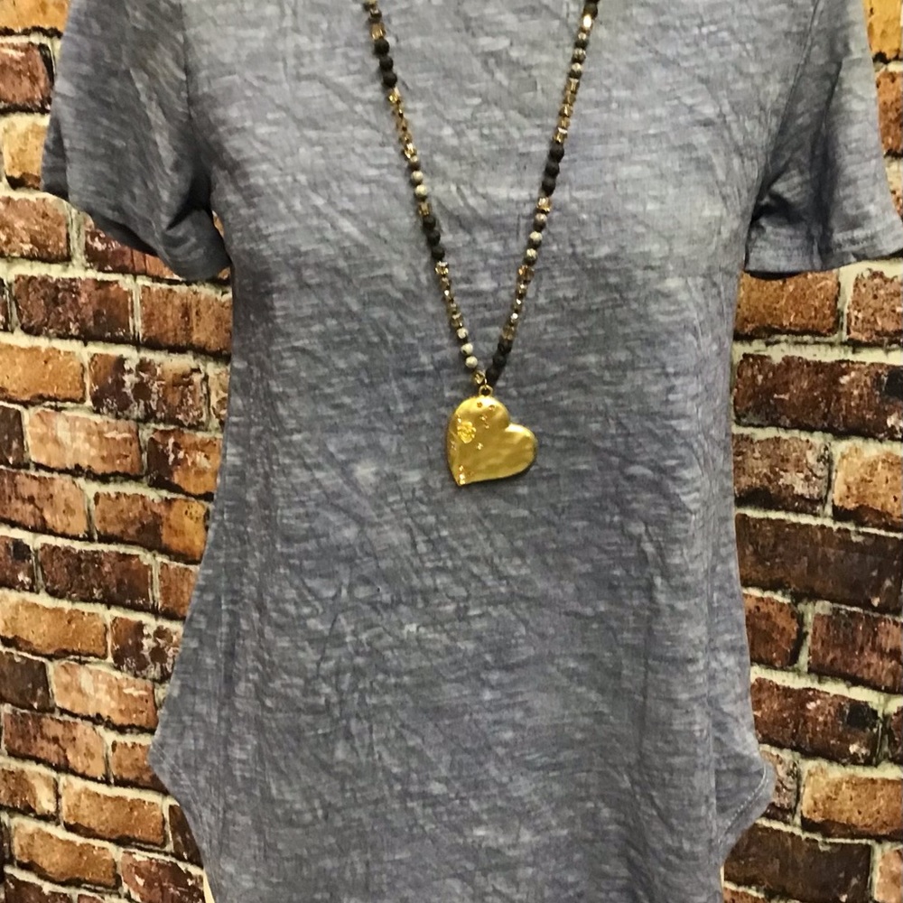 Blue shirt sleeve top